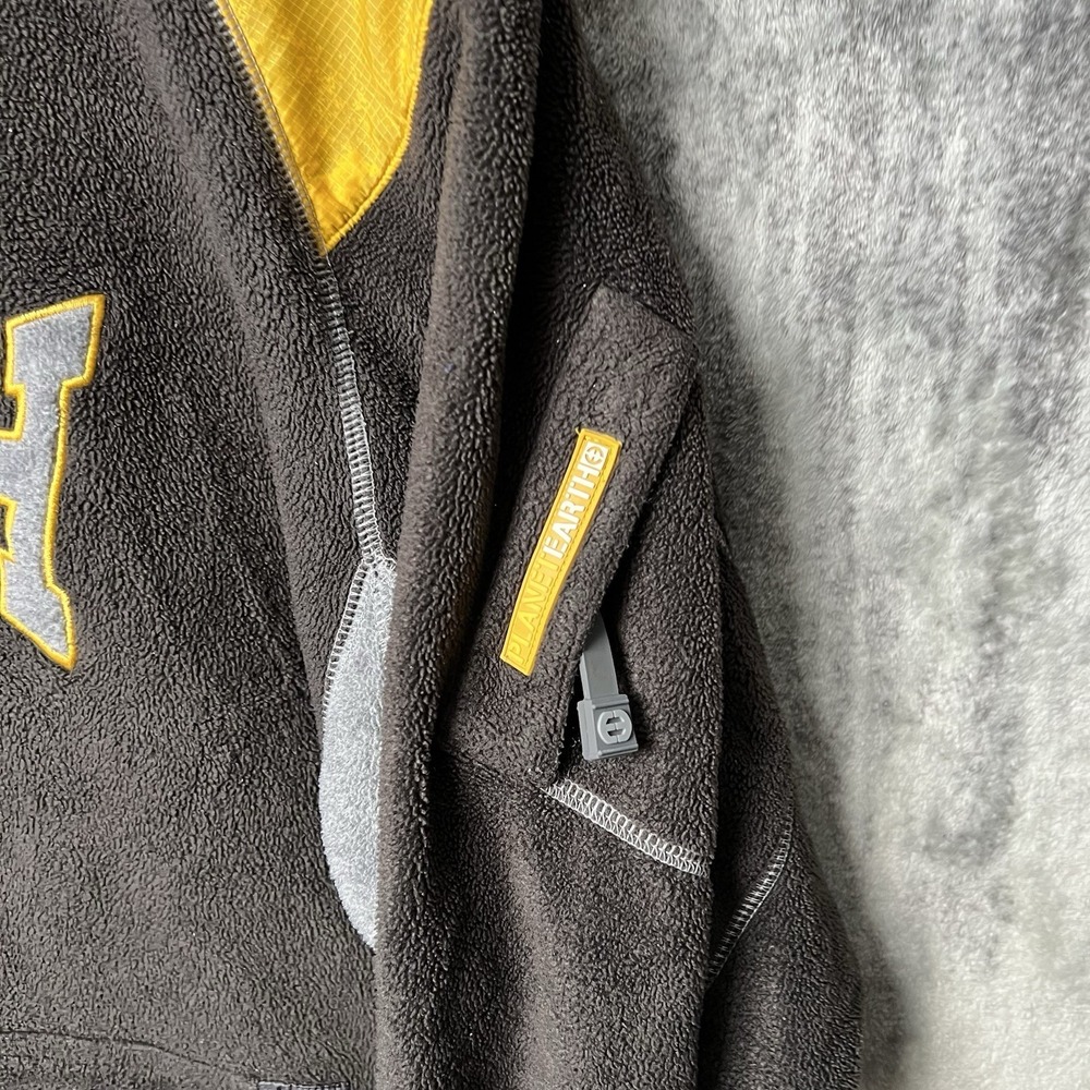 Vintage 90s Y2K Planet‎ Earth Hoodie Mens Medium Gray Baggy Skate Streetwear - Picture 3 of 9